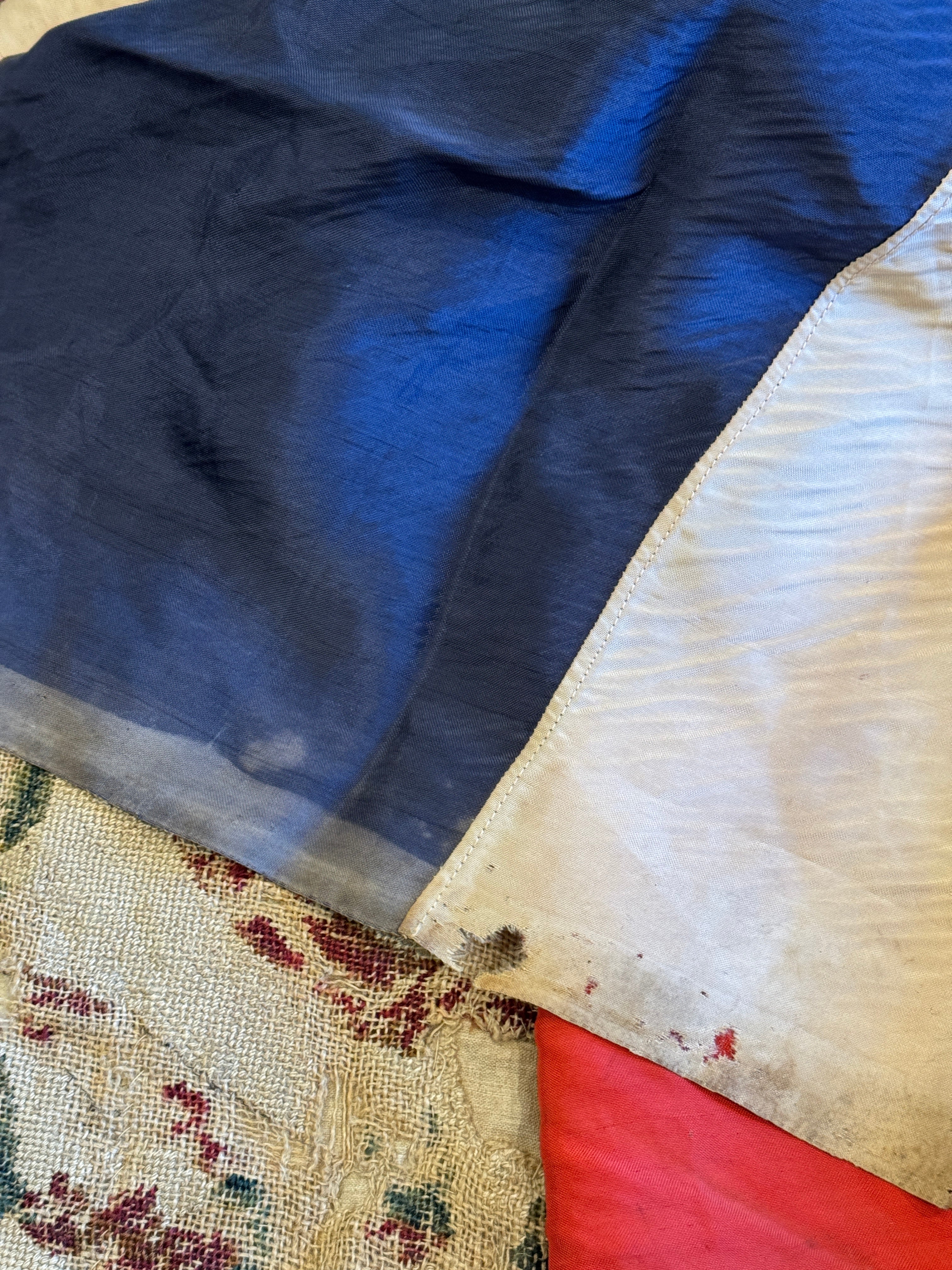 Large Antique Tricolor French flag