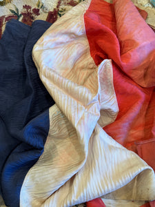 Large Antique Tricolor French flag