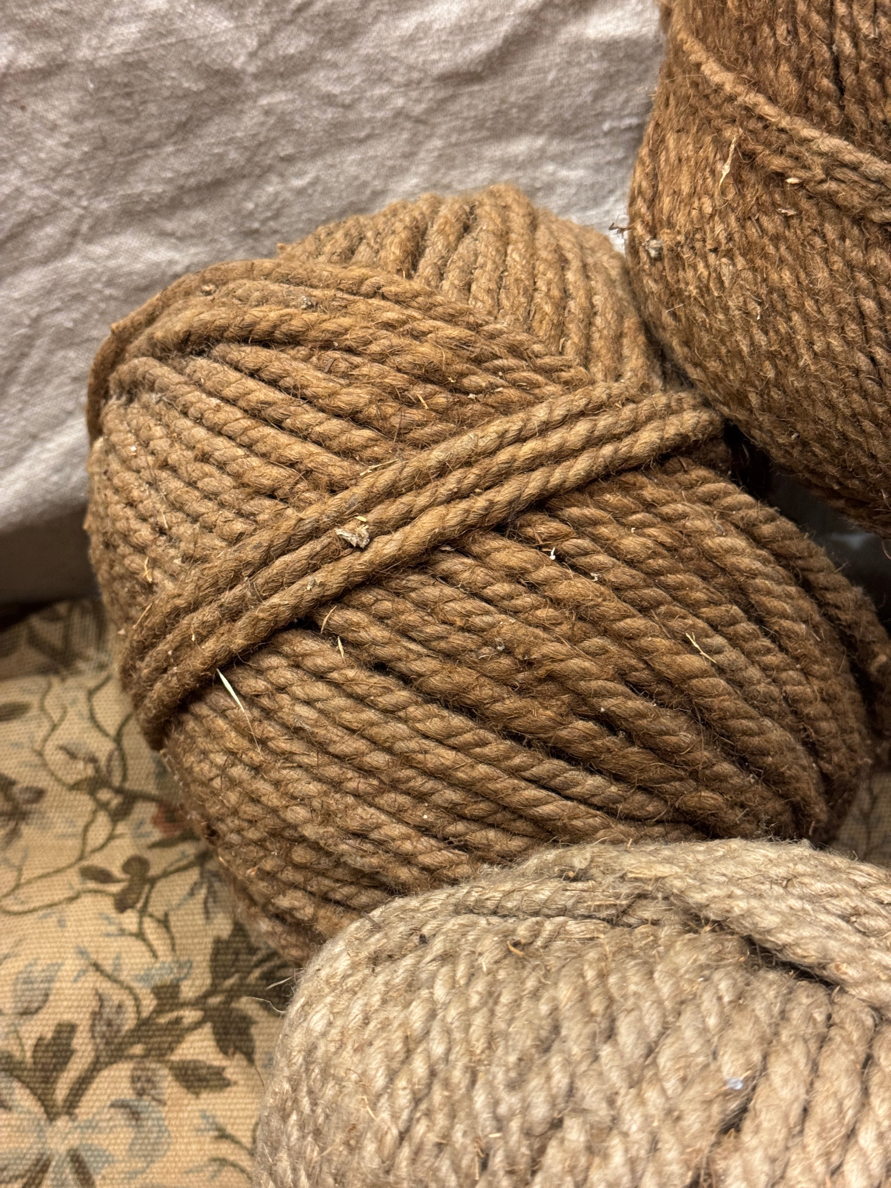 Large Ball of Vintage French Natural Twine