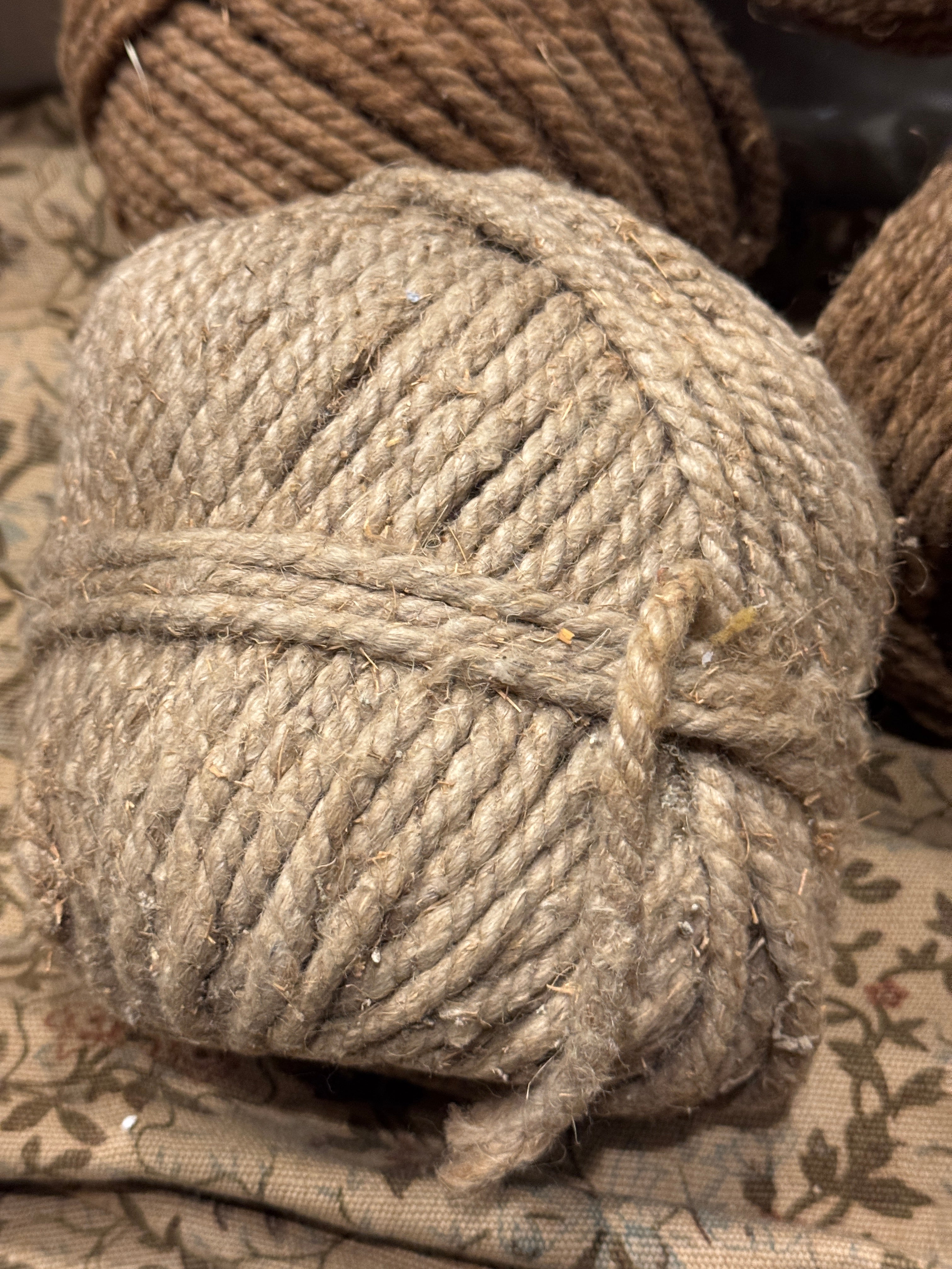 Large Ball of Vintage French Natural Twine