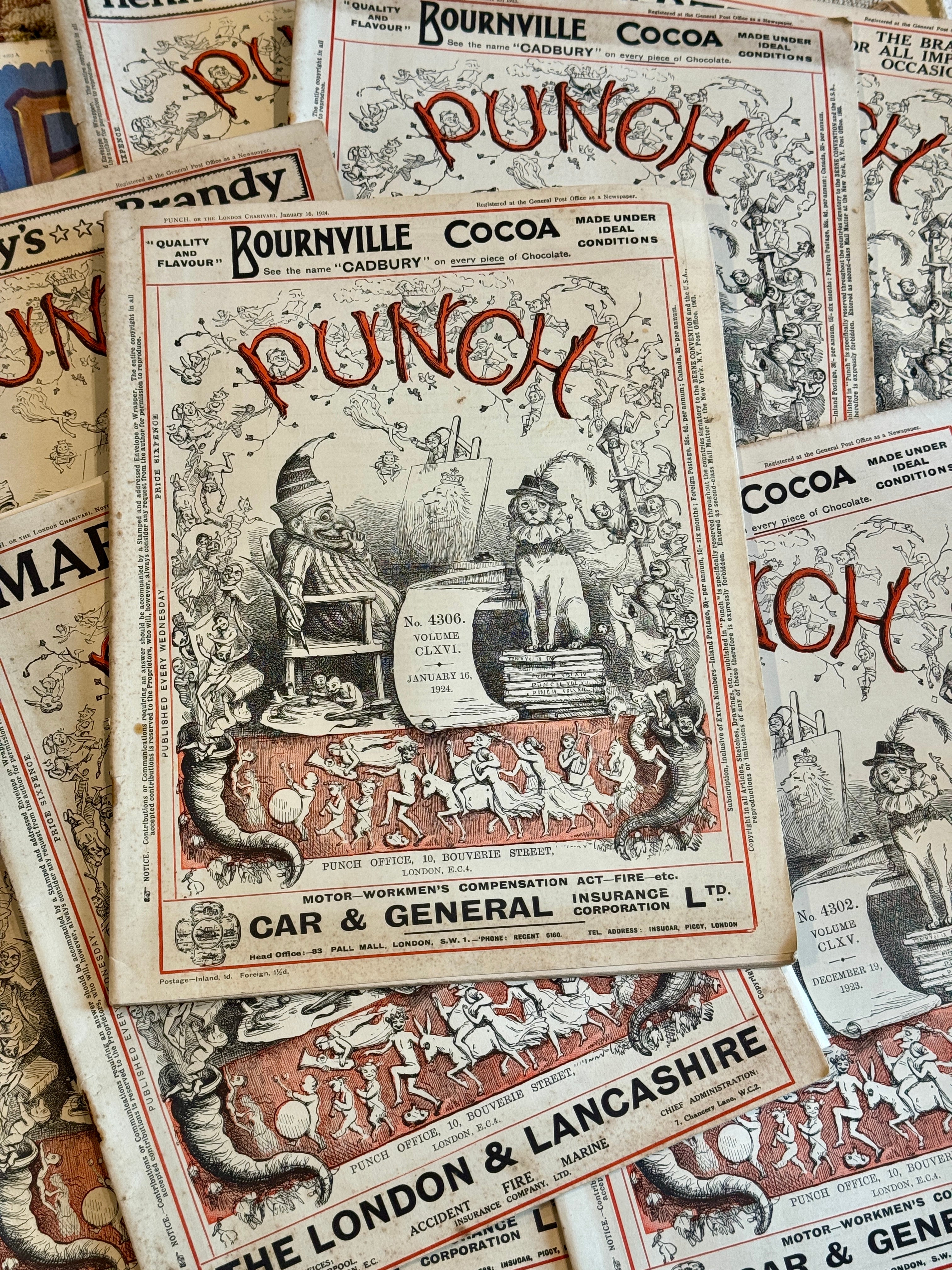 Punch Magazines - 1920s