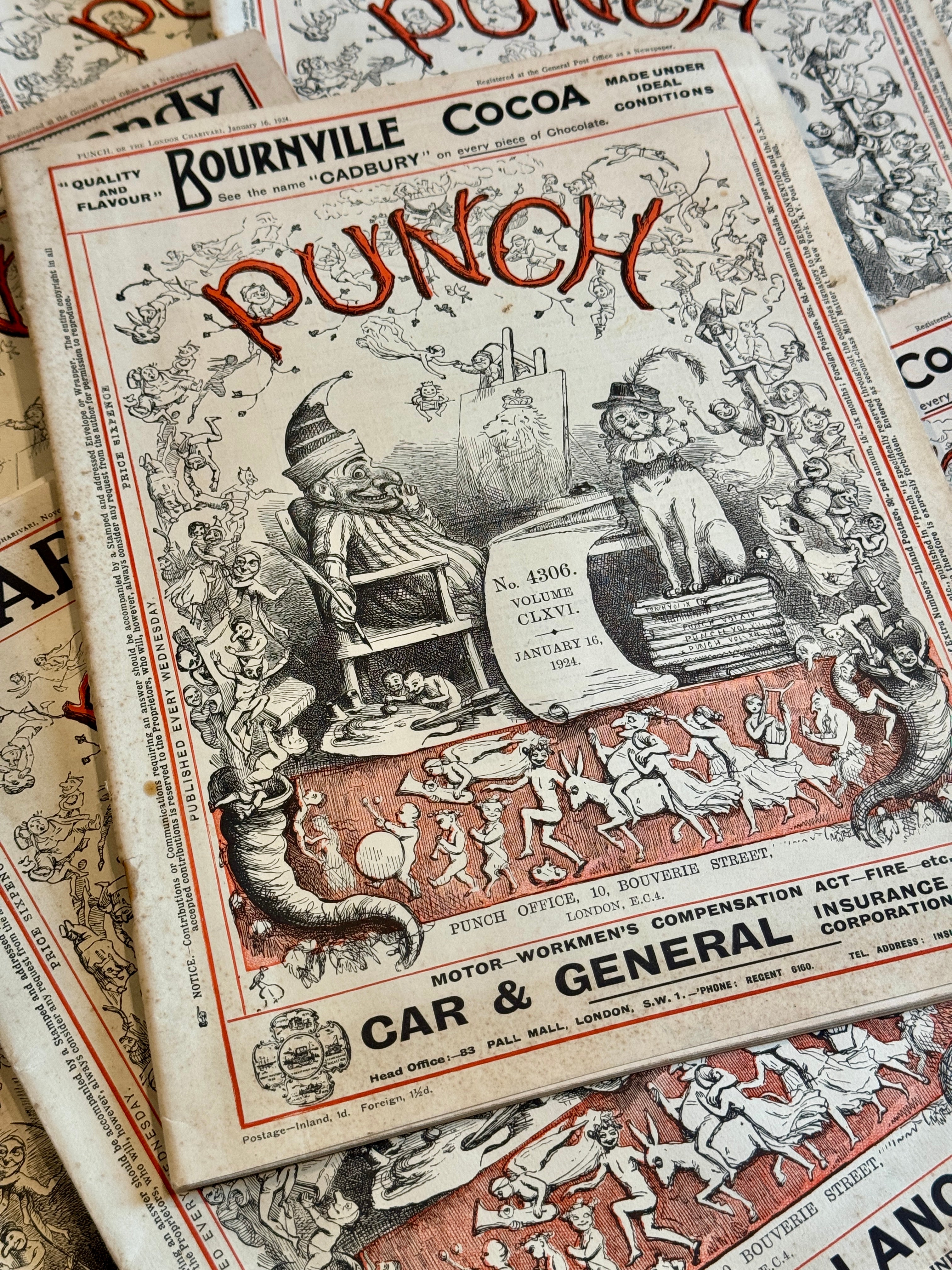 Punch Magazines - 1920s