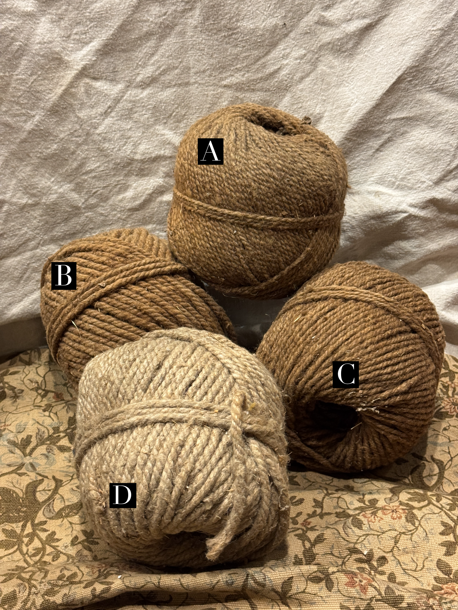 Large Ball of Vintage French Natural Twine