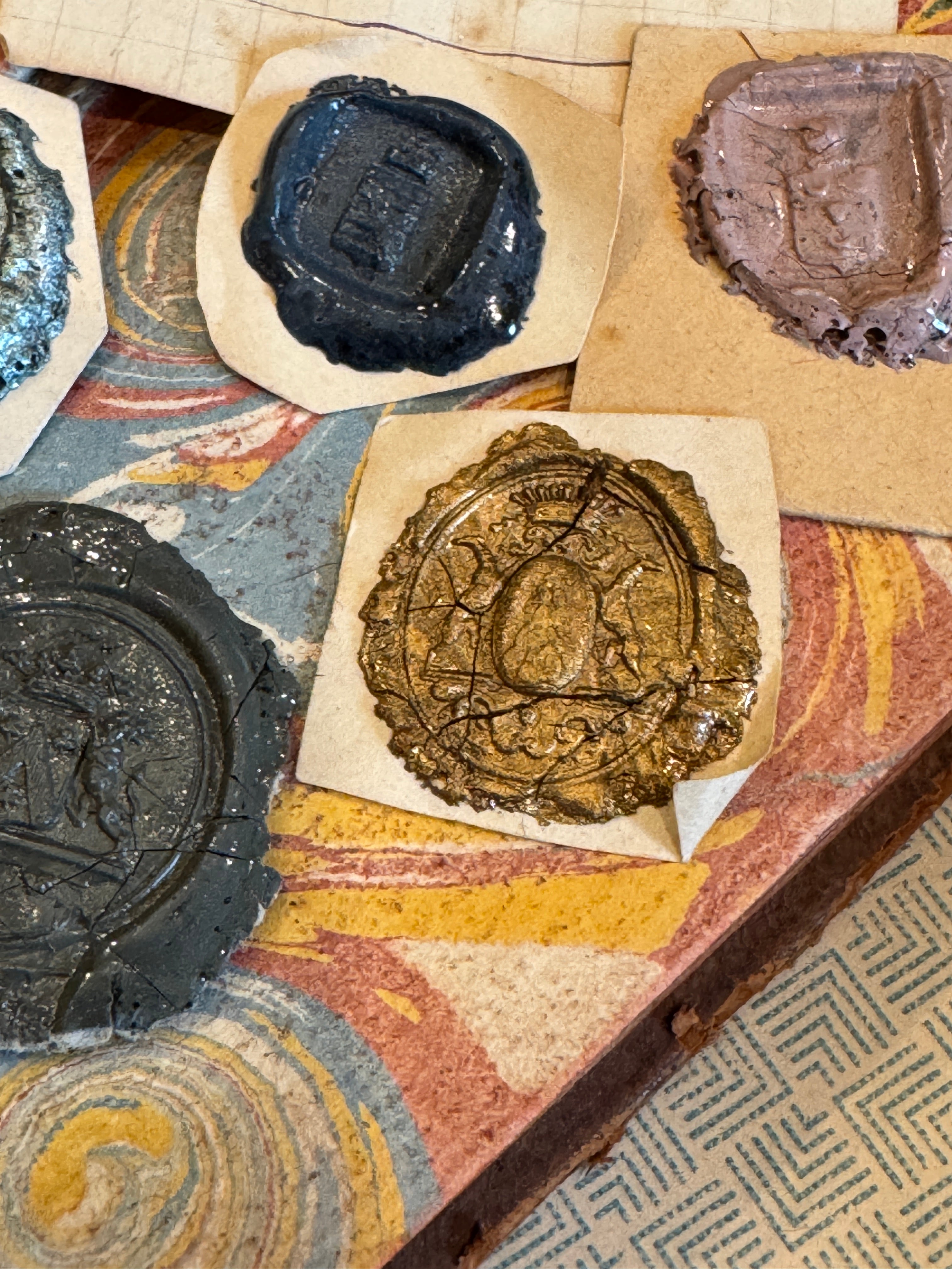 French 1700s - 1800s Wax Seal Collection