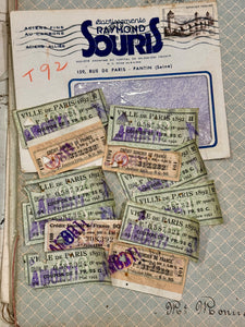 Antique French Envelope with Ephemera