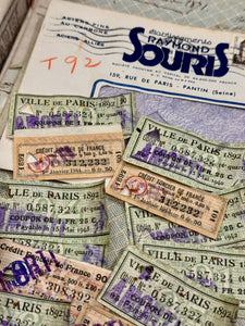 Antique French Envelope with Ephemera