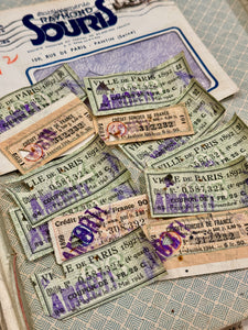 Antique French Envelope with Ephemera
