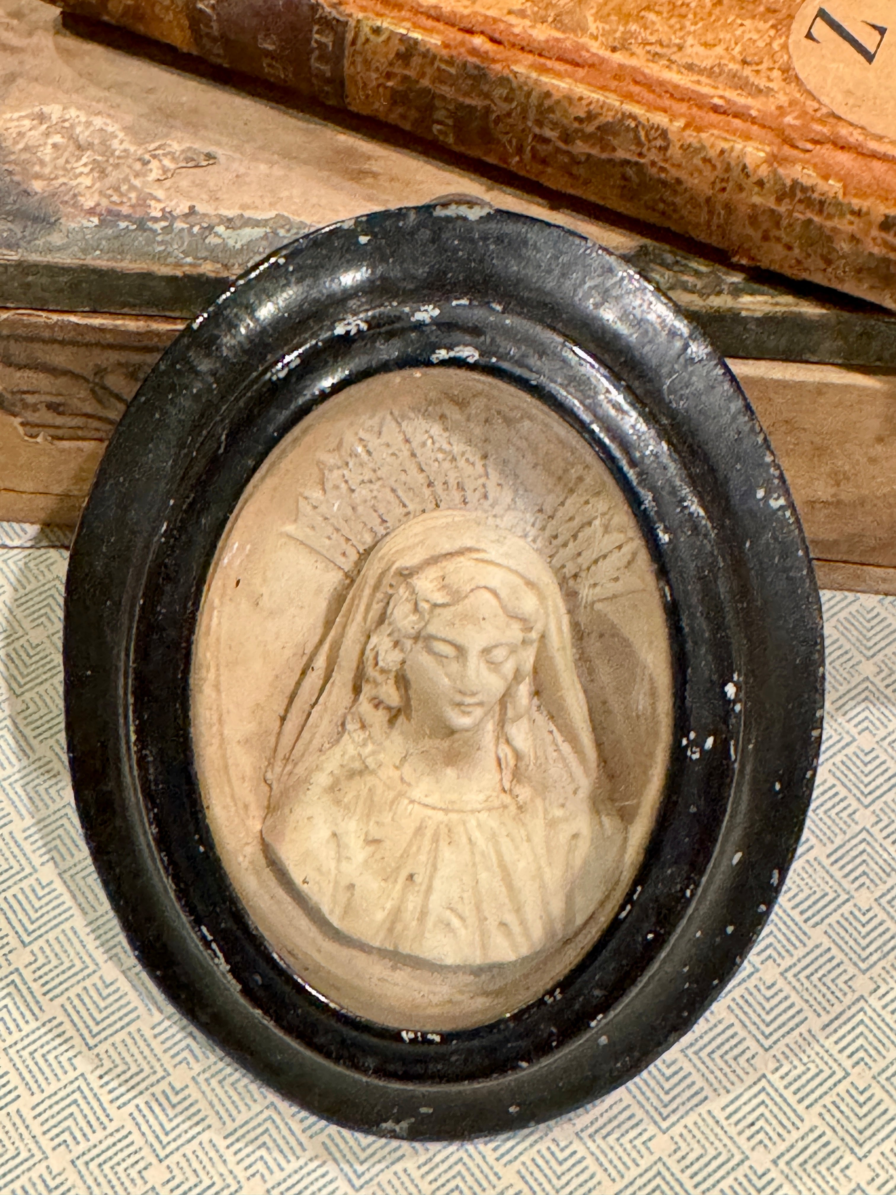 1800s French Religious Icon - Madonna