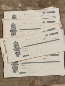 Vintage Blank Checks/Receipt Bundles in sets of 8