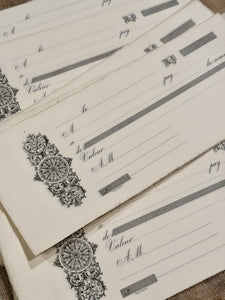 Vintage Blank Checks/Receipt Bundles in sets of 8
