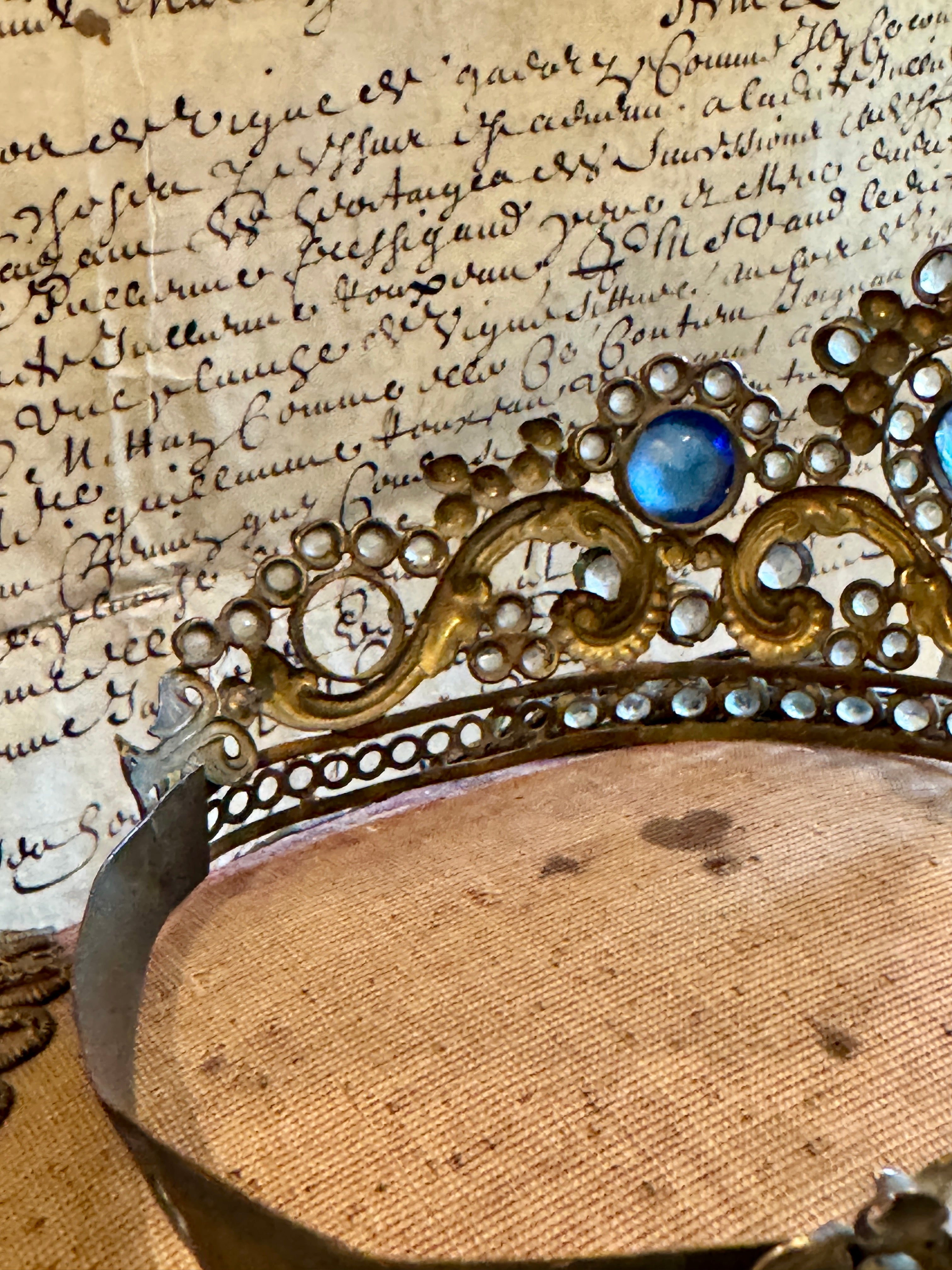 Large Antique French Saints Crown