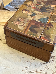 Rare Child's French Piggy Bank Box