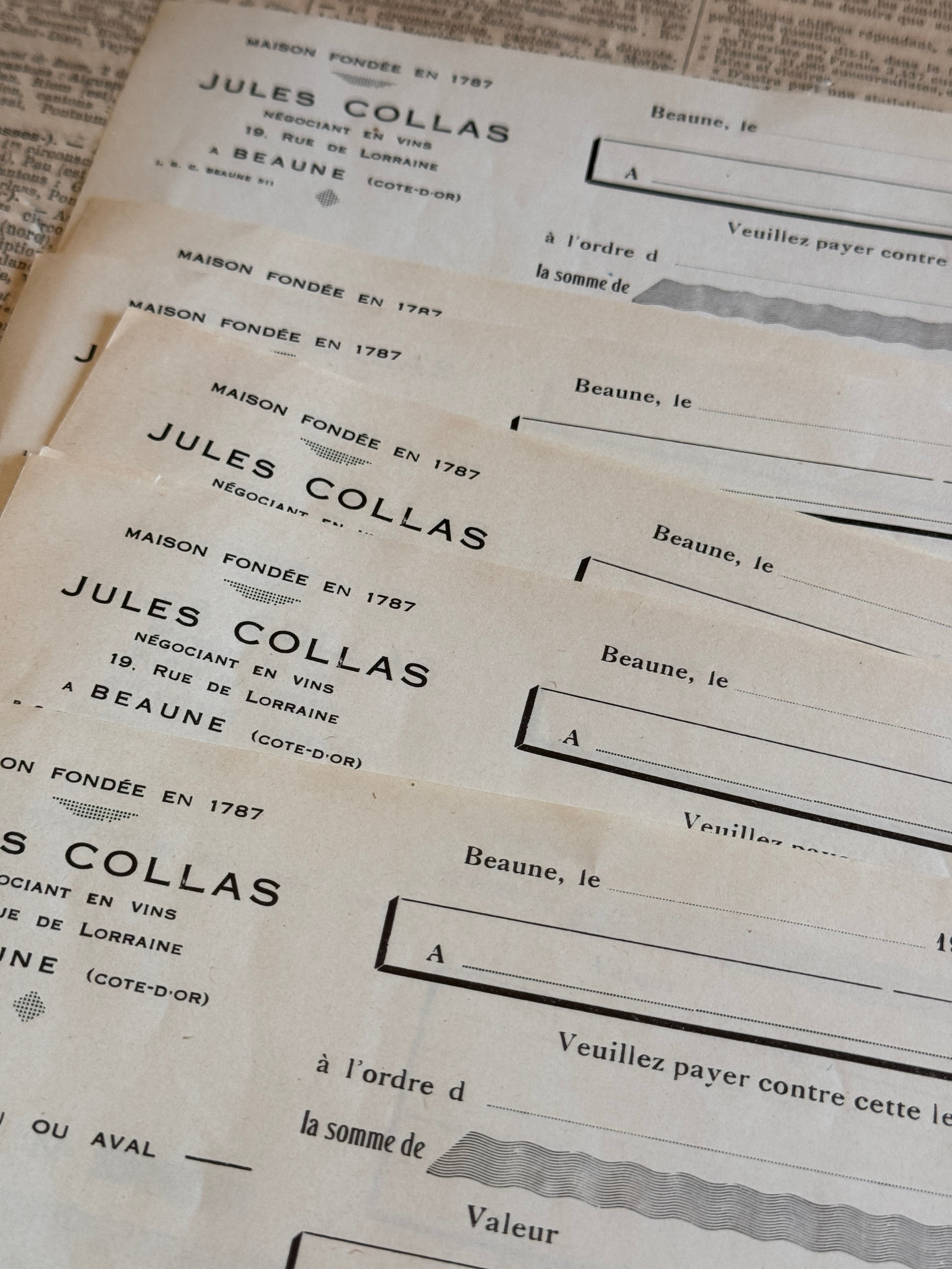 Vintage Checks/Receipt Bundles in sets of 9