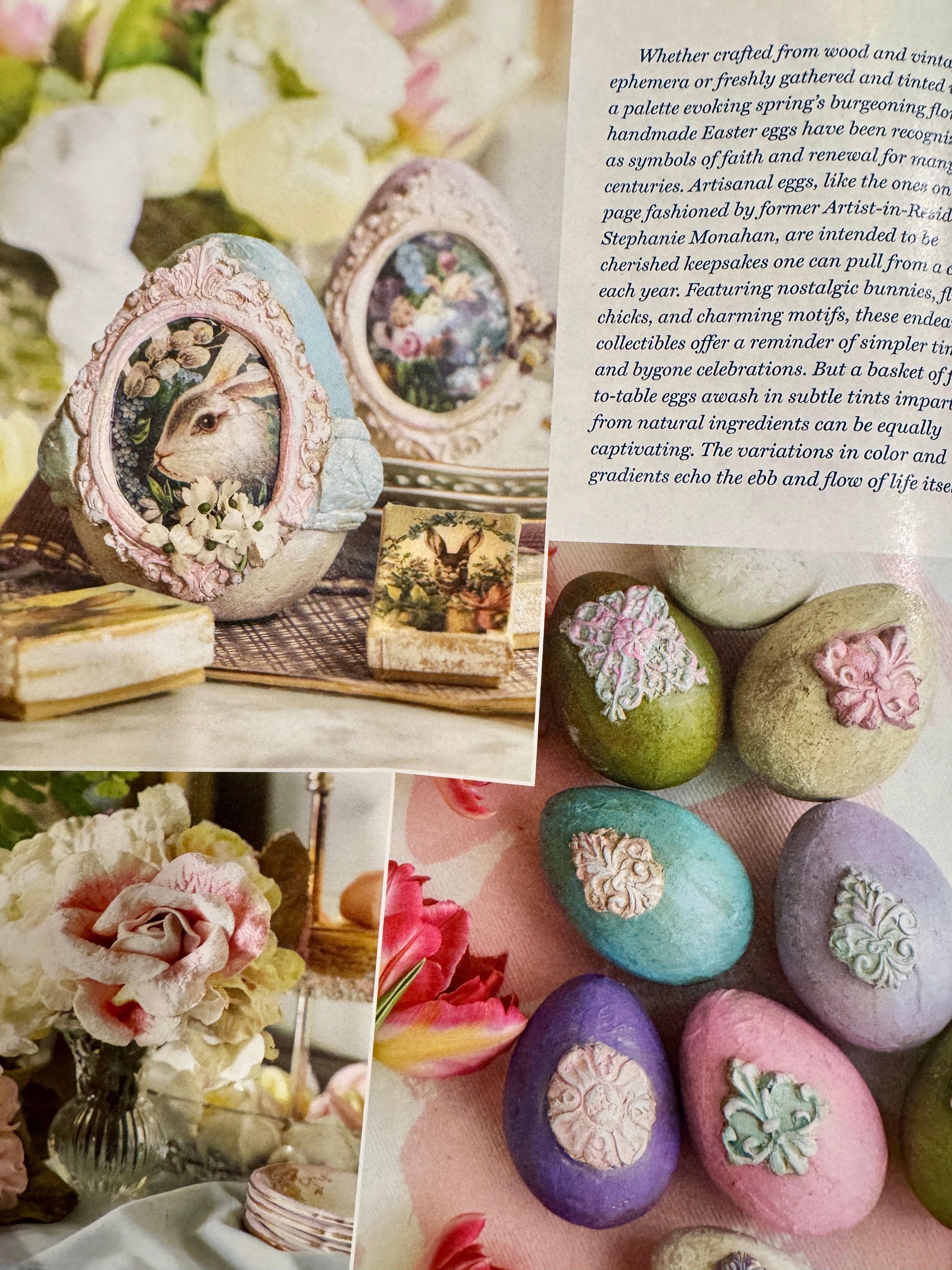 Large Paper Mache Eggs as seen in Victoria Magazine
