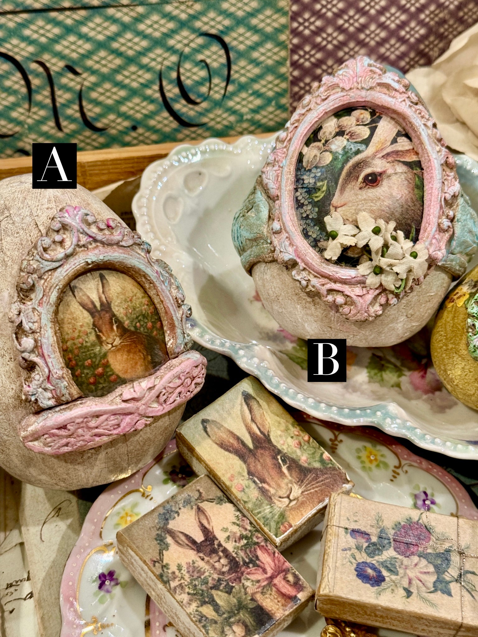 Large Paper Mache Eggs as seen in Victoria Magazine