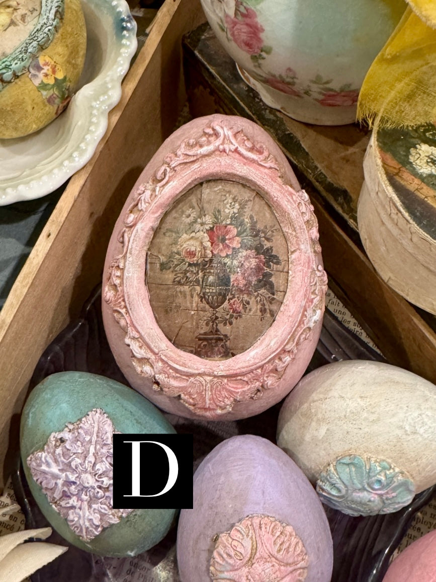 Large Paper Mache Eggs as seen in Victoria Magazine