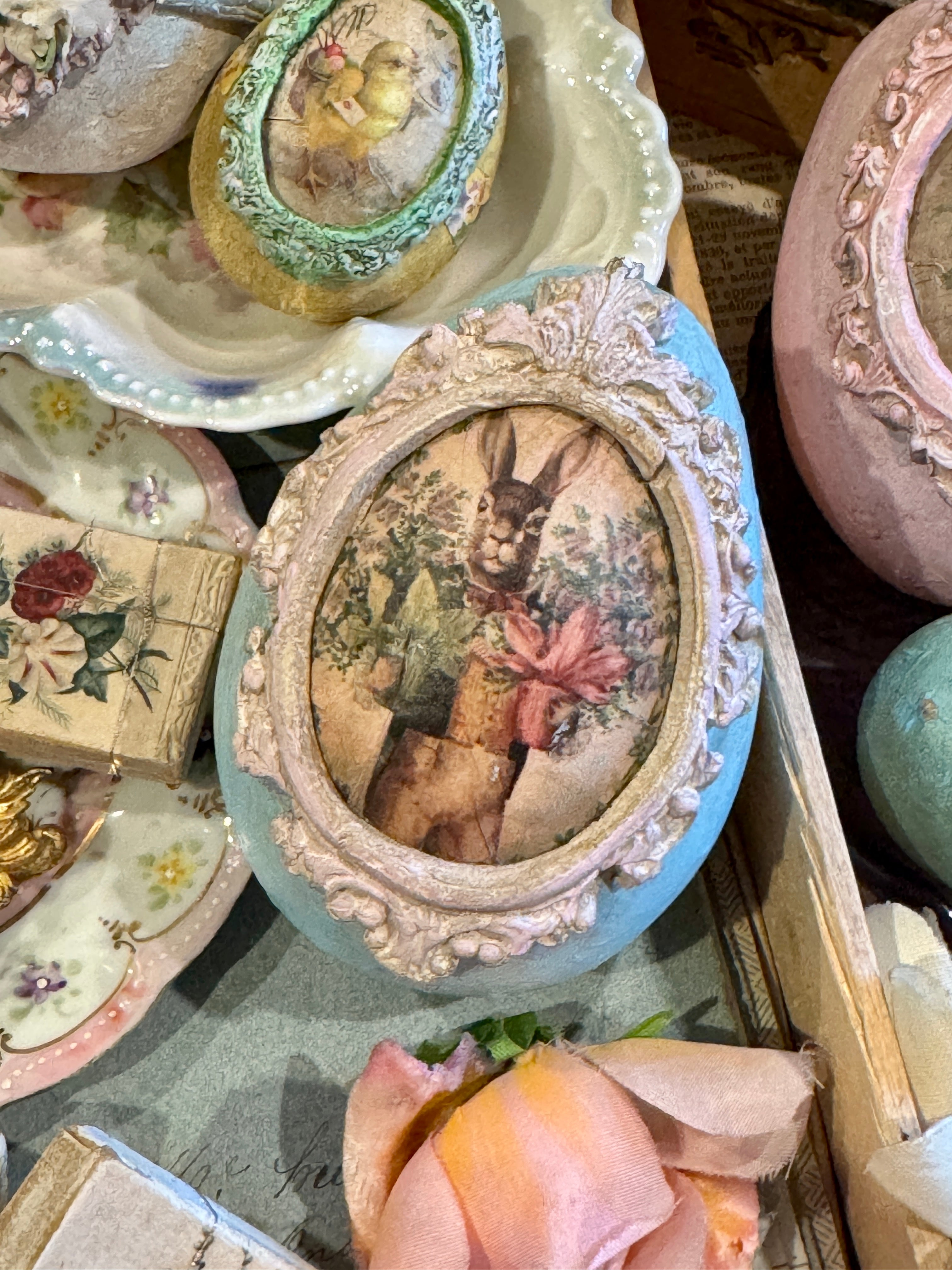 Large Paper Mache Eggs as seen in Victoria Magazine