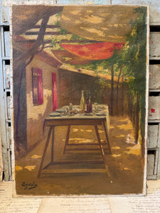 RESERVED For Kim - Original Antique French Oil Painting on Canvas