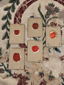 Antique French Framed Wax Seal Impressions