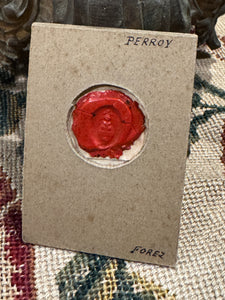 Antique French Framed Wax Seal Impressions