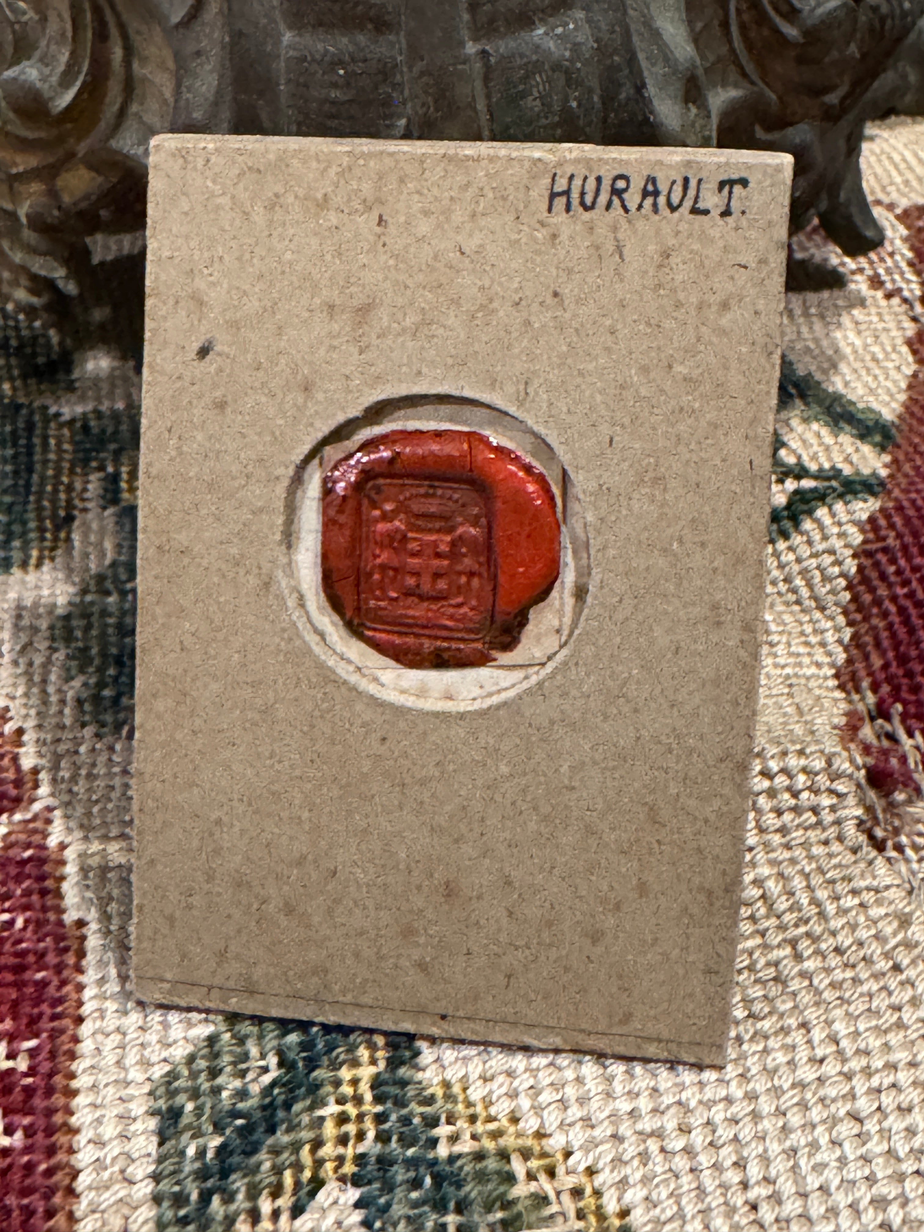 Antique French Framed Wax Seal Impressions