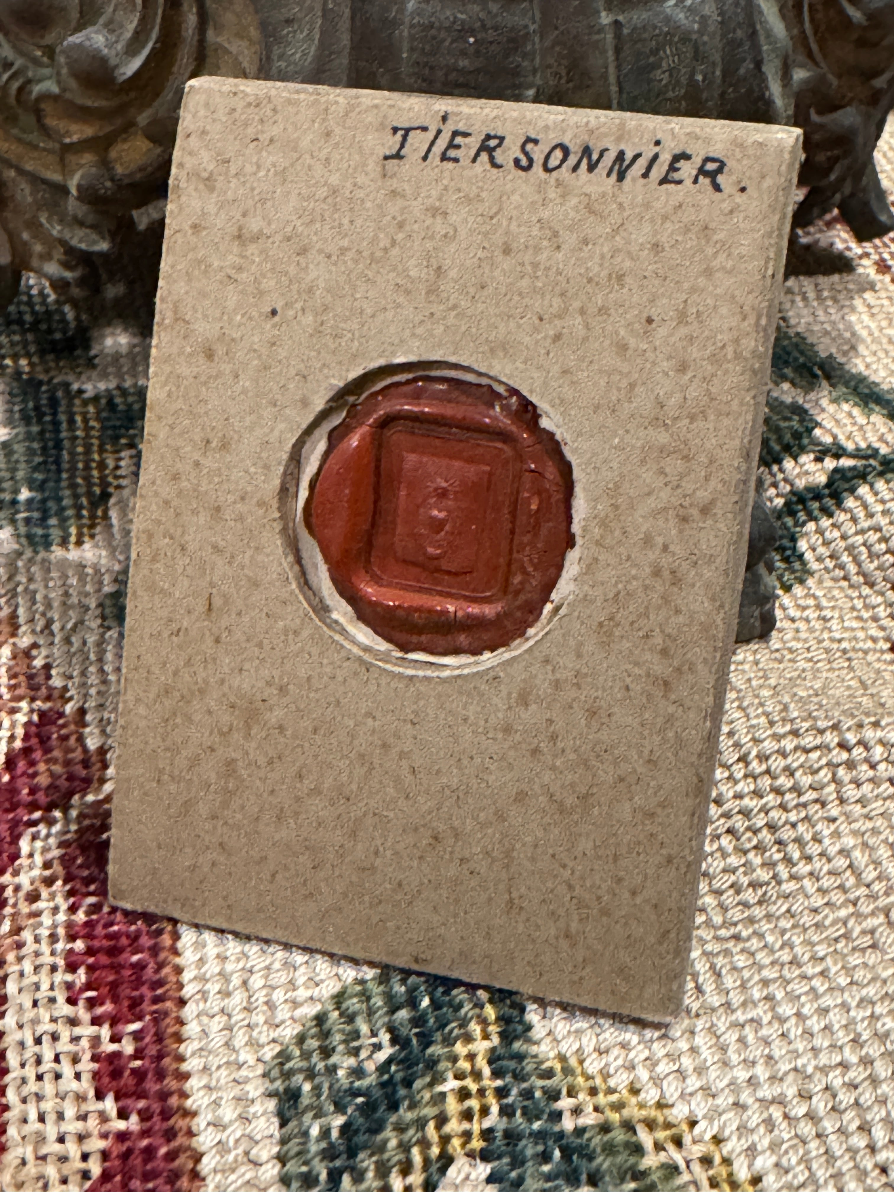 Antique French Framed Wax Seal Impressions