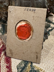 Antique French Framed Wax Seal Impressions