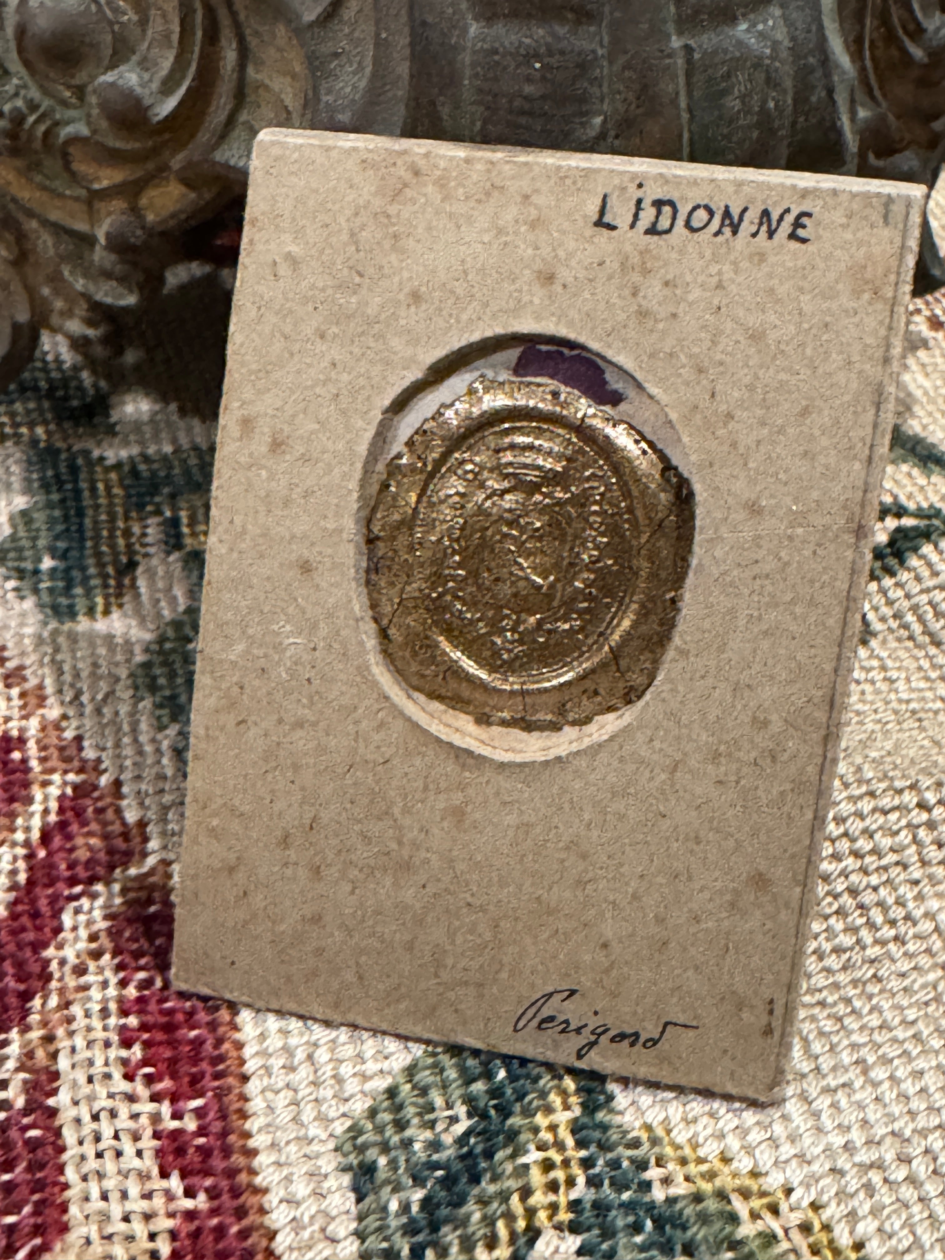 Antique French Framed Wax Seal Impressions