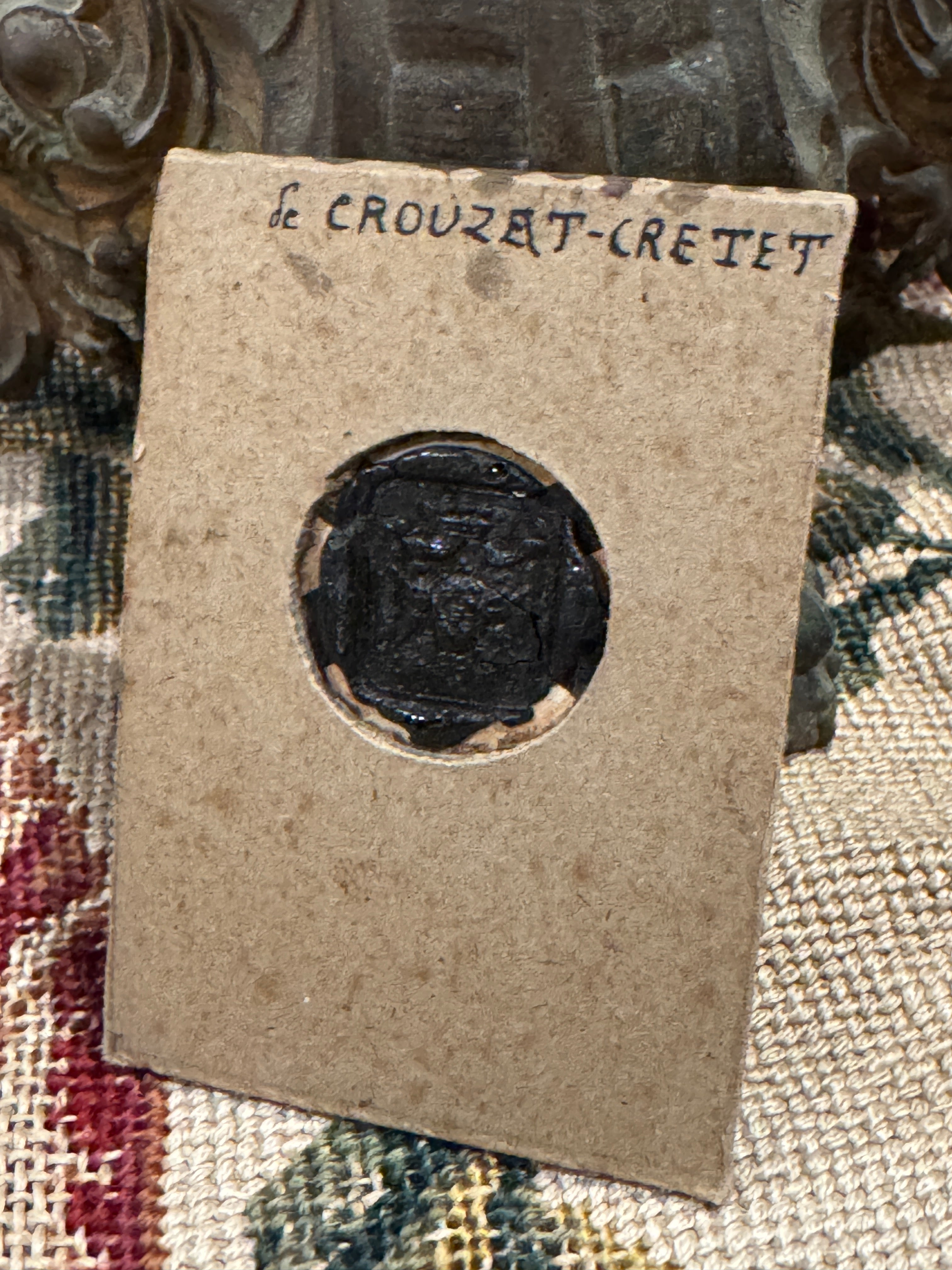 Antique French Framed Wax Seal Impressions