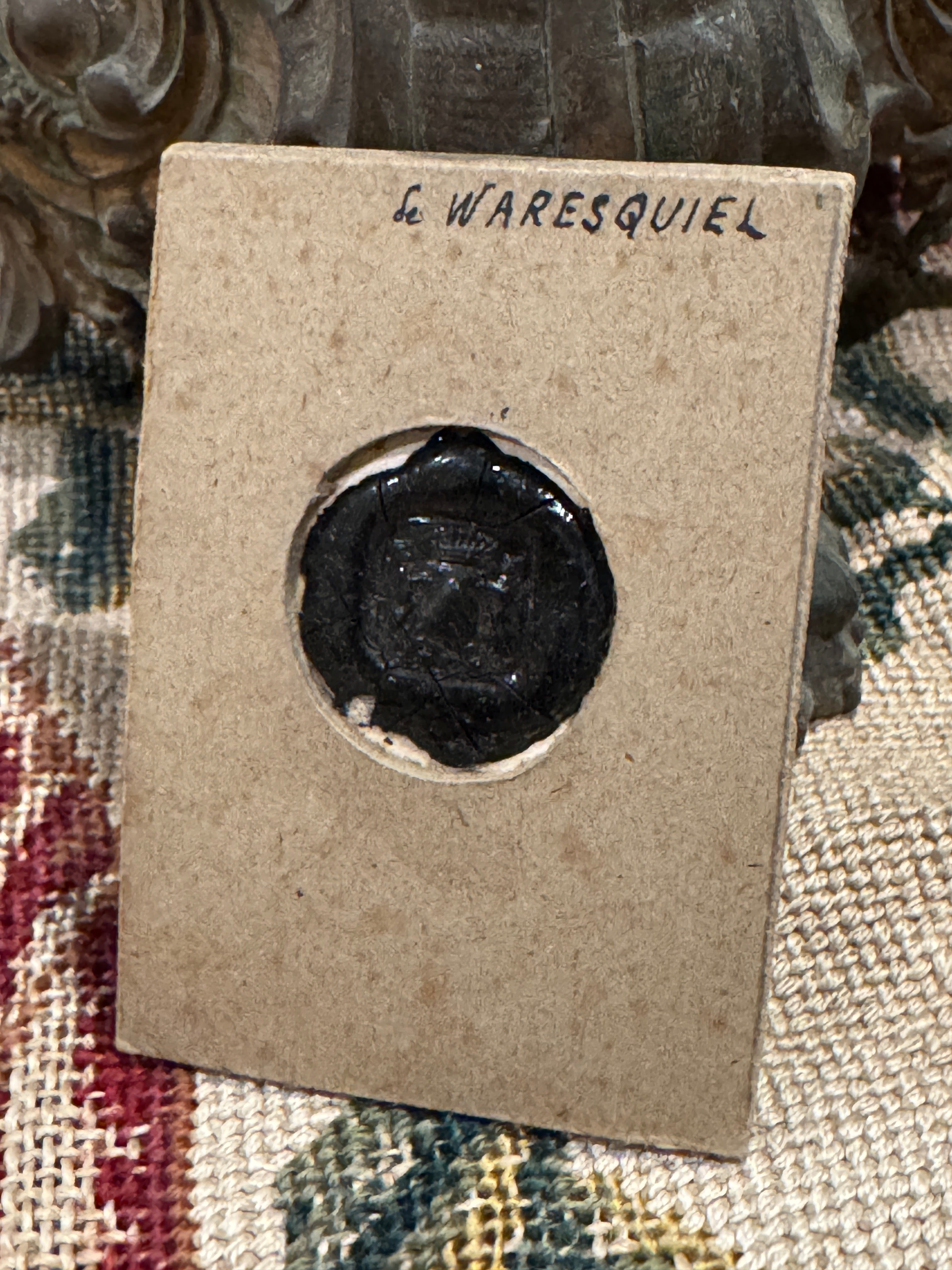 Antique French Framed Wax Seal Impressions