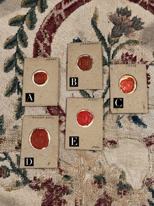 Antique French Framed Wax Seal Impressions