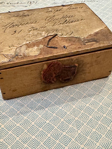 Antique French Boxes with Worn Red Seals