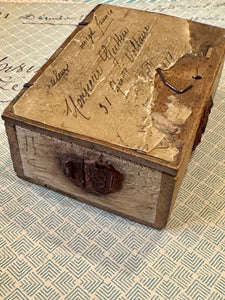 Antique French Boxes with Worn Red Seals