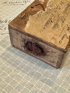 Antique French Boxes with Worn Red Seals