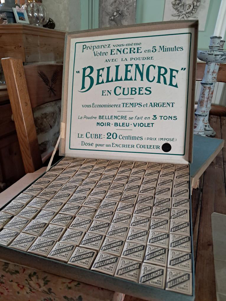 Antique French Bellencre Dry Ink Cubes
