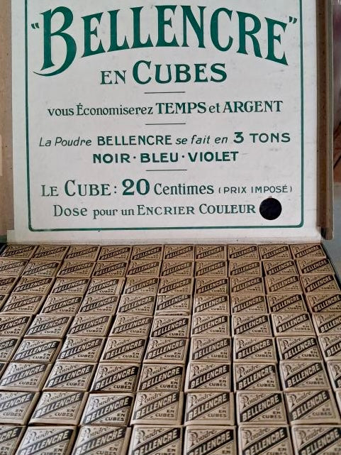 Antique French Bellencre Dry Ink Cubes