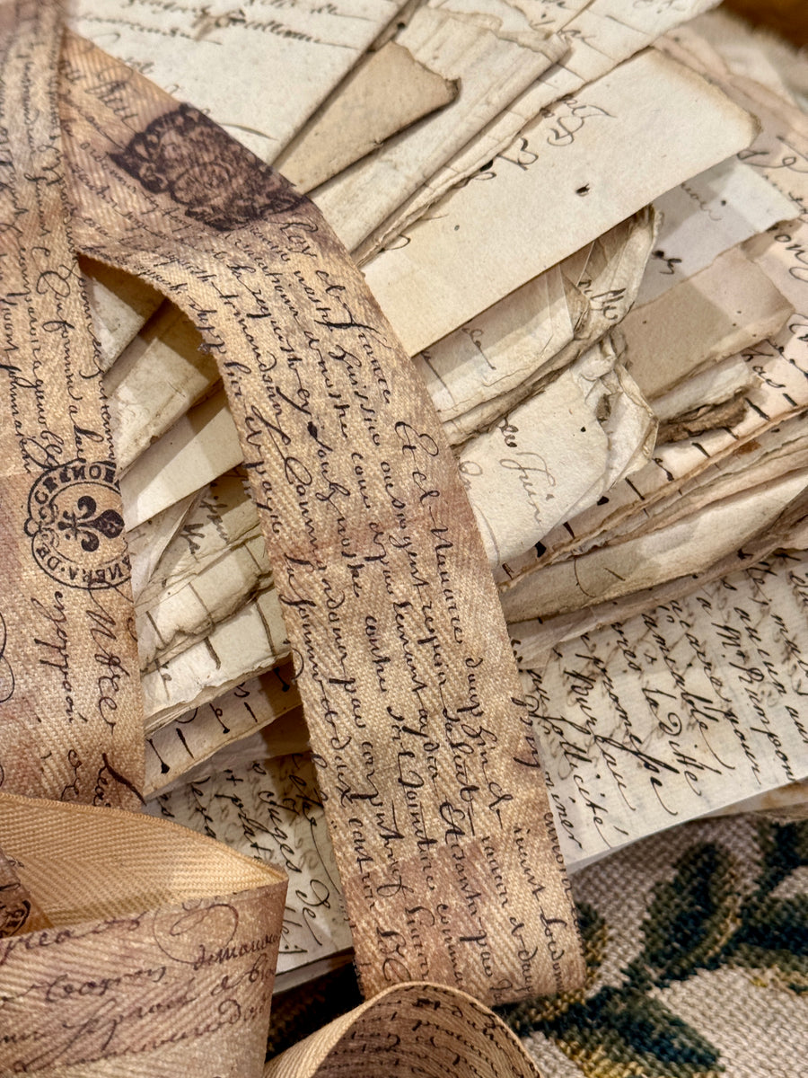 Exclusive Monahan Papers French Script Ribbon Trim