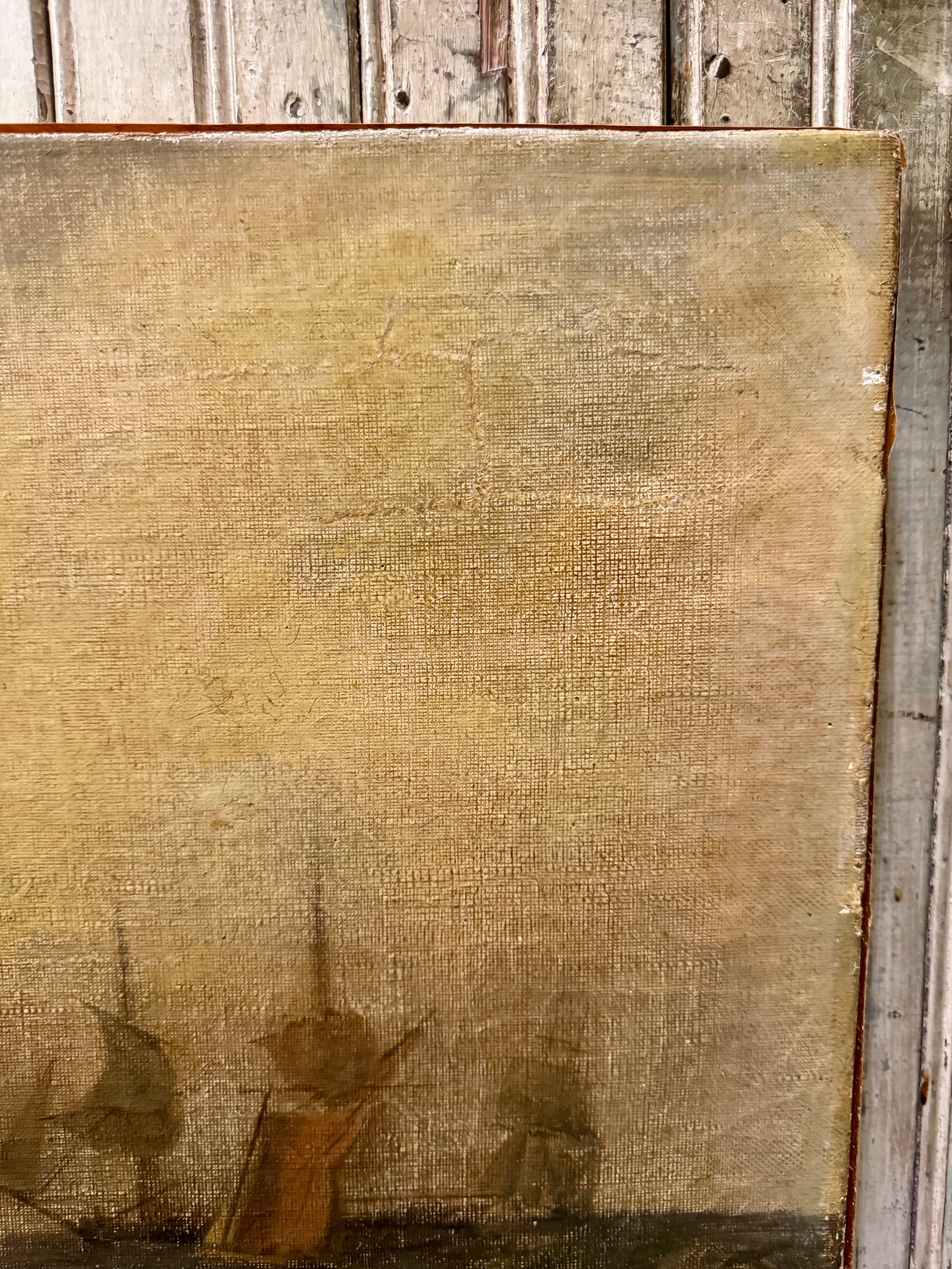 Antique 1800s Nautical Oil Painting