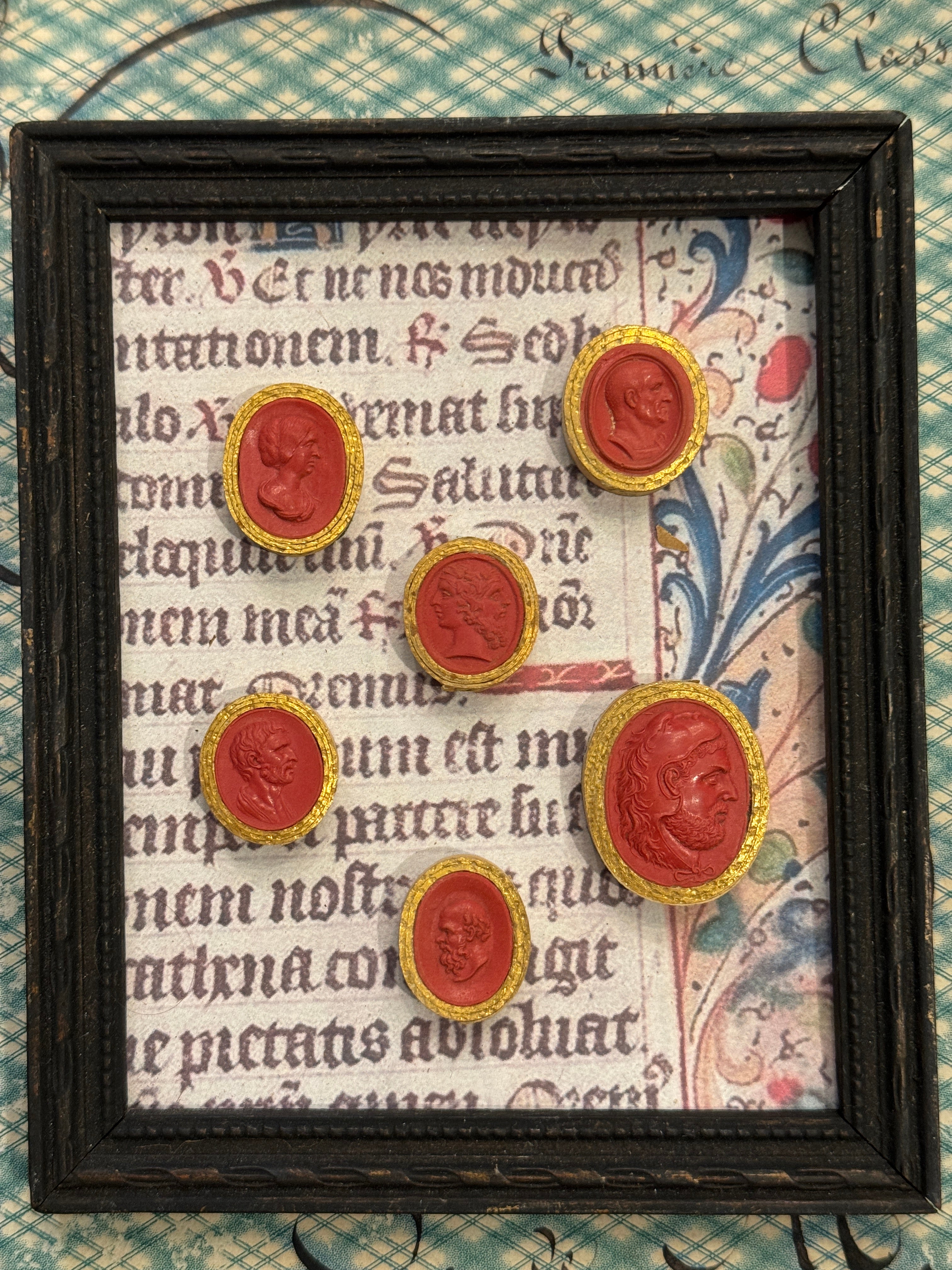 Rare Early 1800s Antique Red Sulfur Intaglios