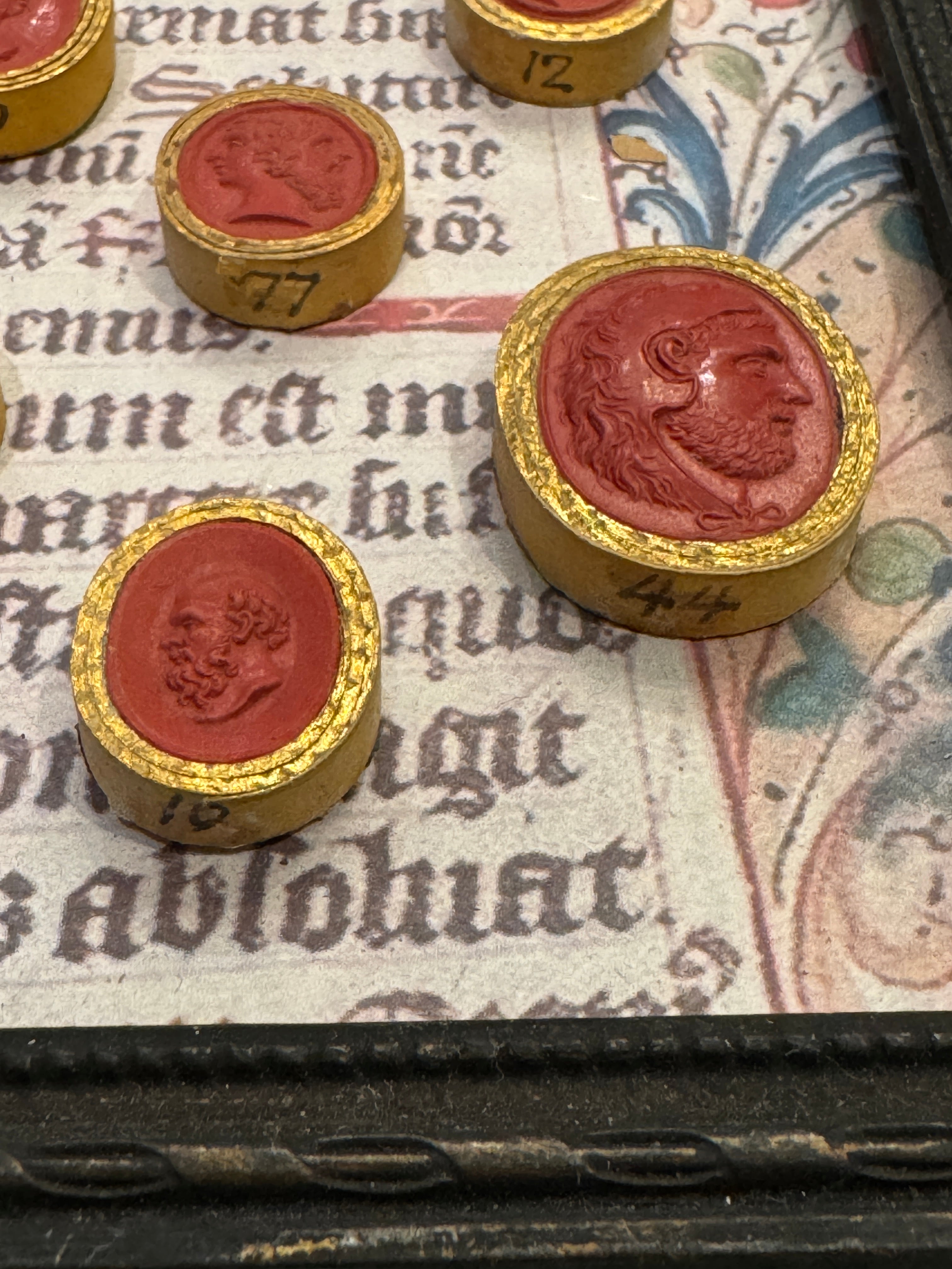 Rare Early 1800s Antique Red Sulfur Intaglios