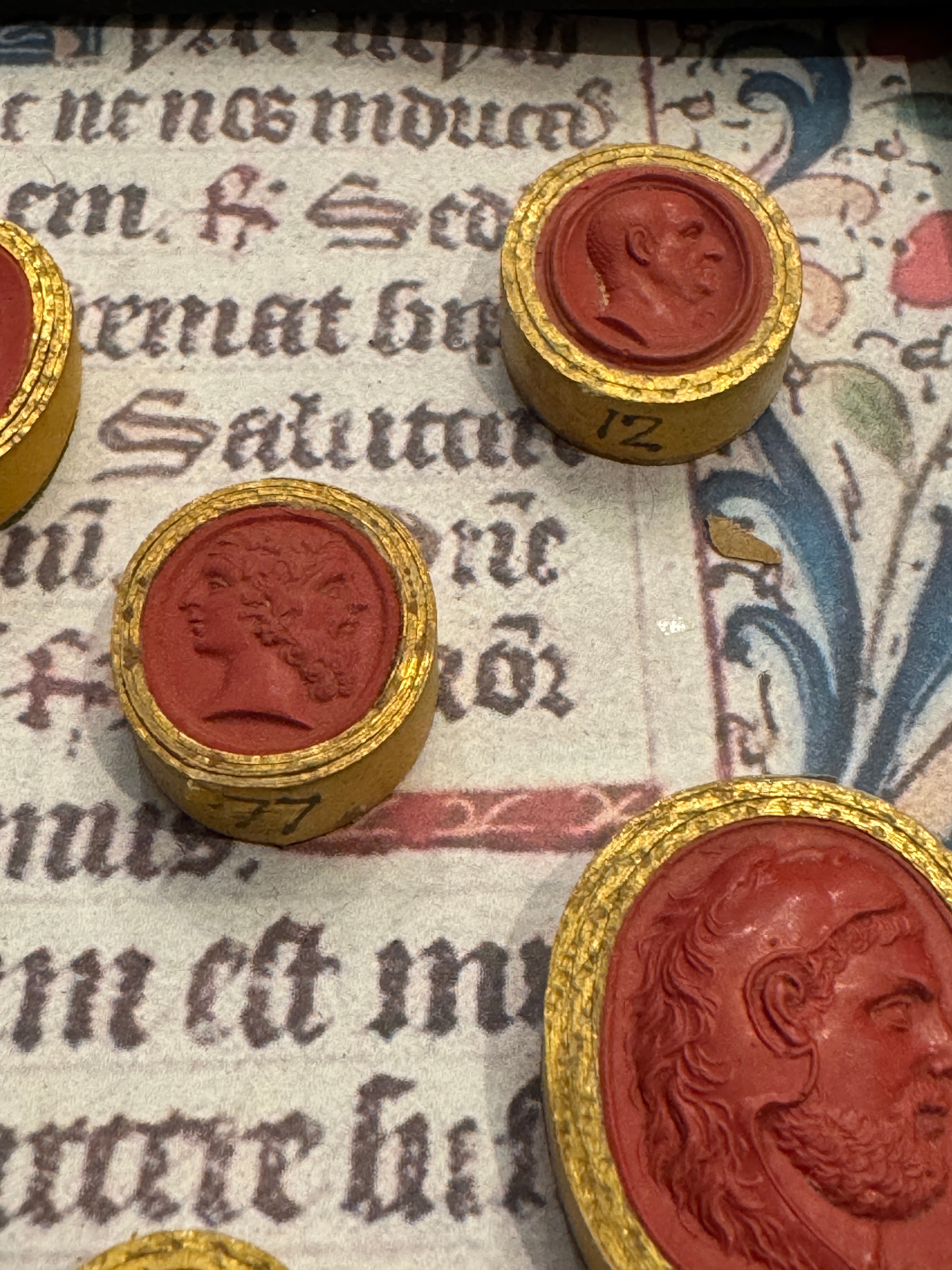 Rare Early 1800s Antique Red Sulfur Intaglios