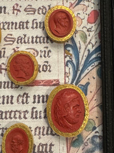 Rare Early 1800s Antique Red Sulfur Intaglios