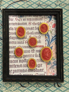 Rare Early 1800s Antique Red Sulfur Intaglios