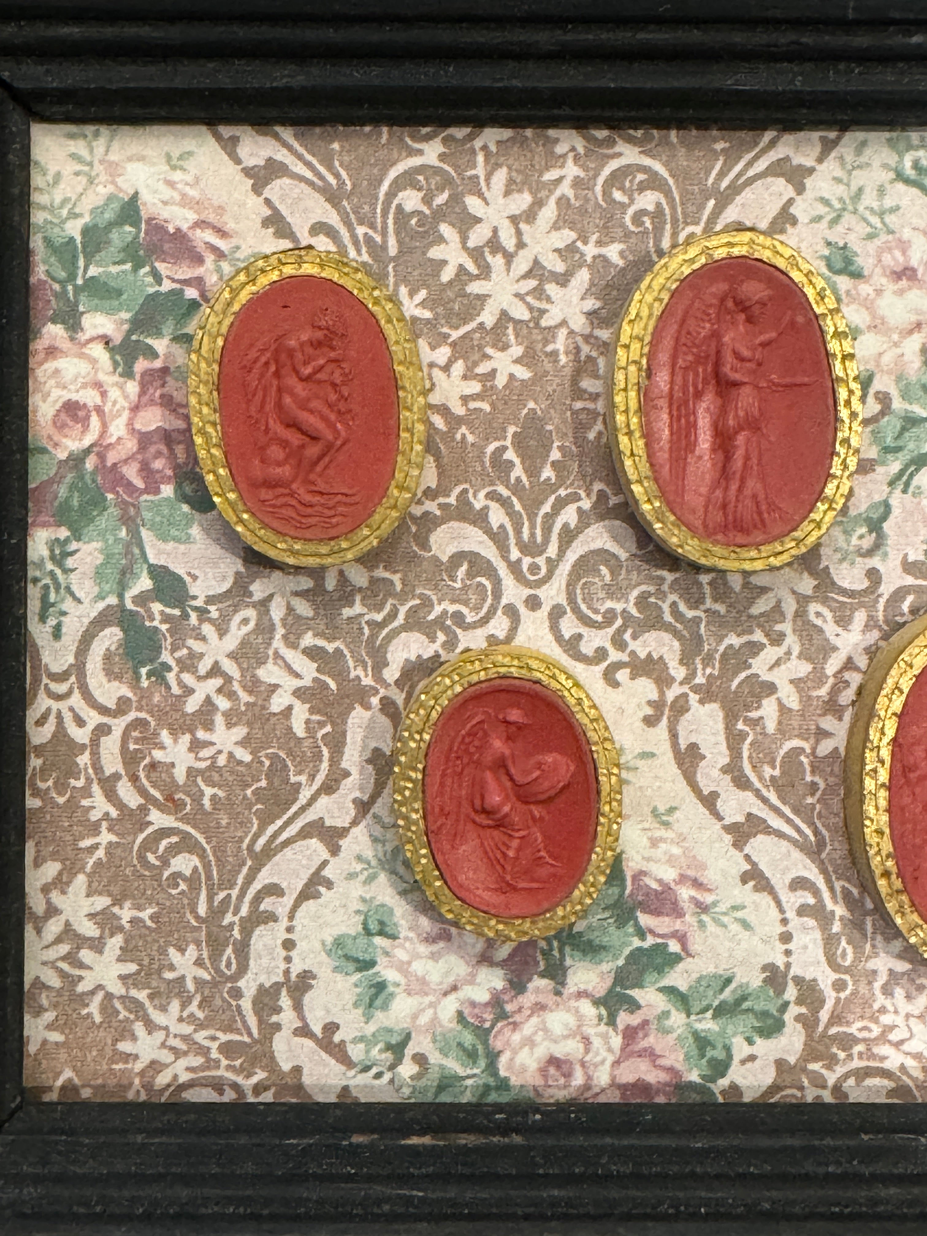 Rare Early 1800s Antique Red Sulfur Intaglios