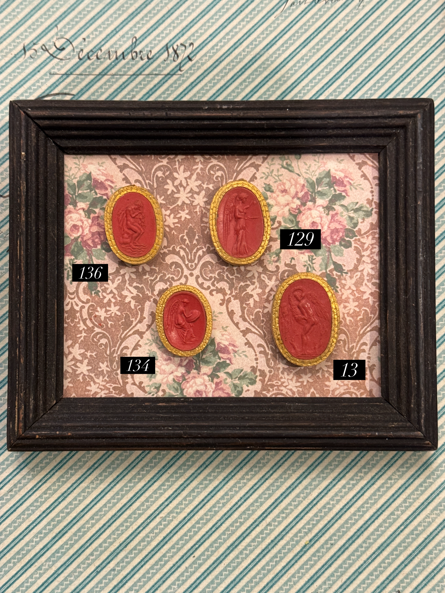 Rare Early 1800s Antique Red Sulfur Intaglios