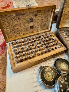 Antique French Watchmaker's Wooden Cases with Tubes