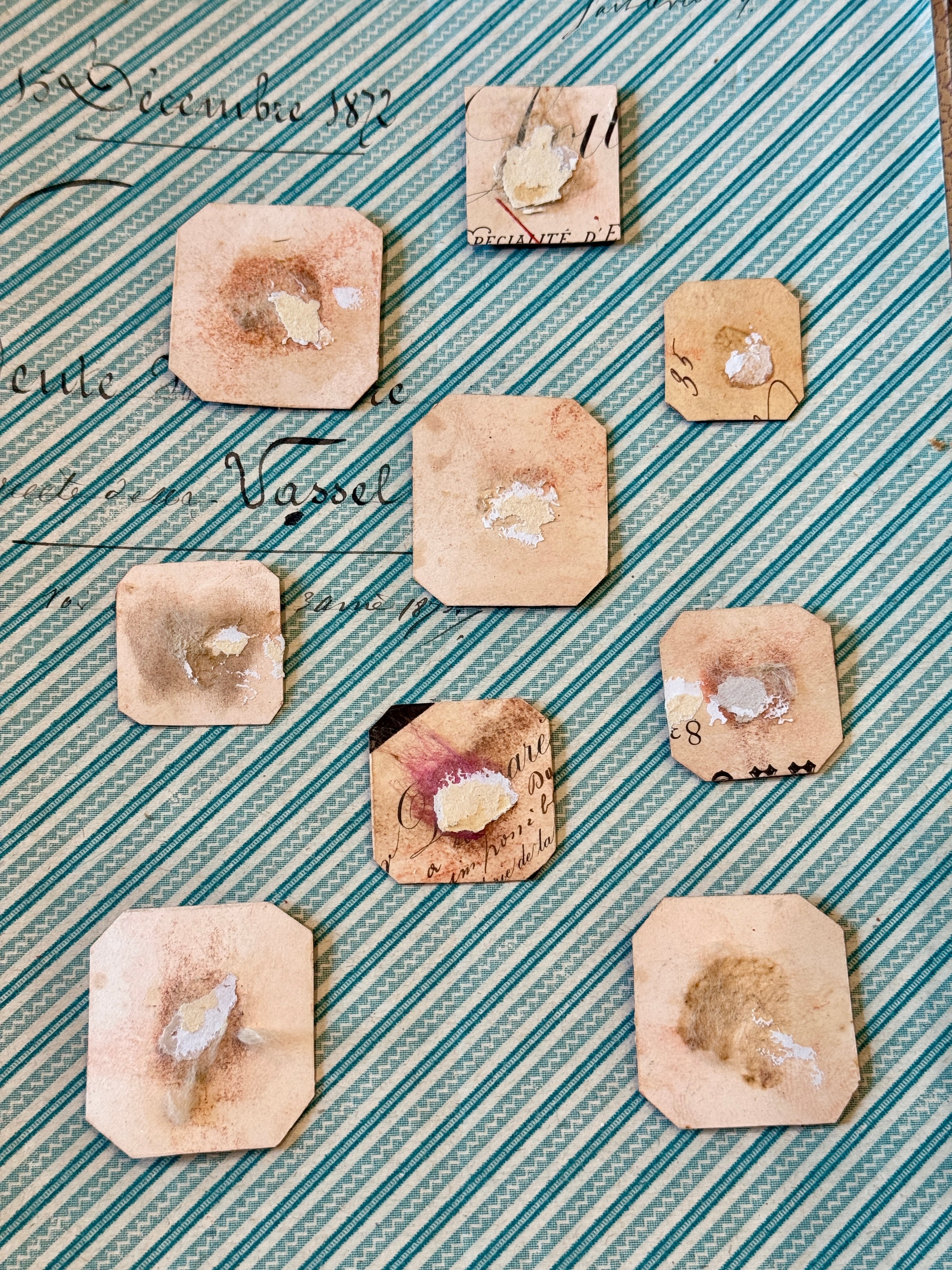 Rare French Red Wax Seal Impressions - H