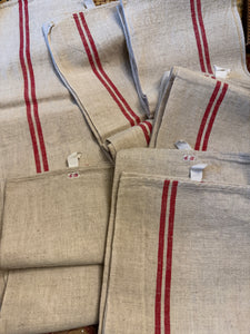French Striped Linen/Hemp Torchon
