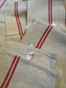 French Striped Linen/Hemp Torchon