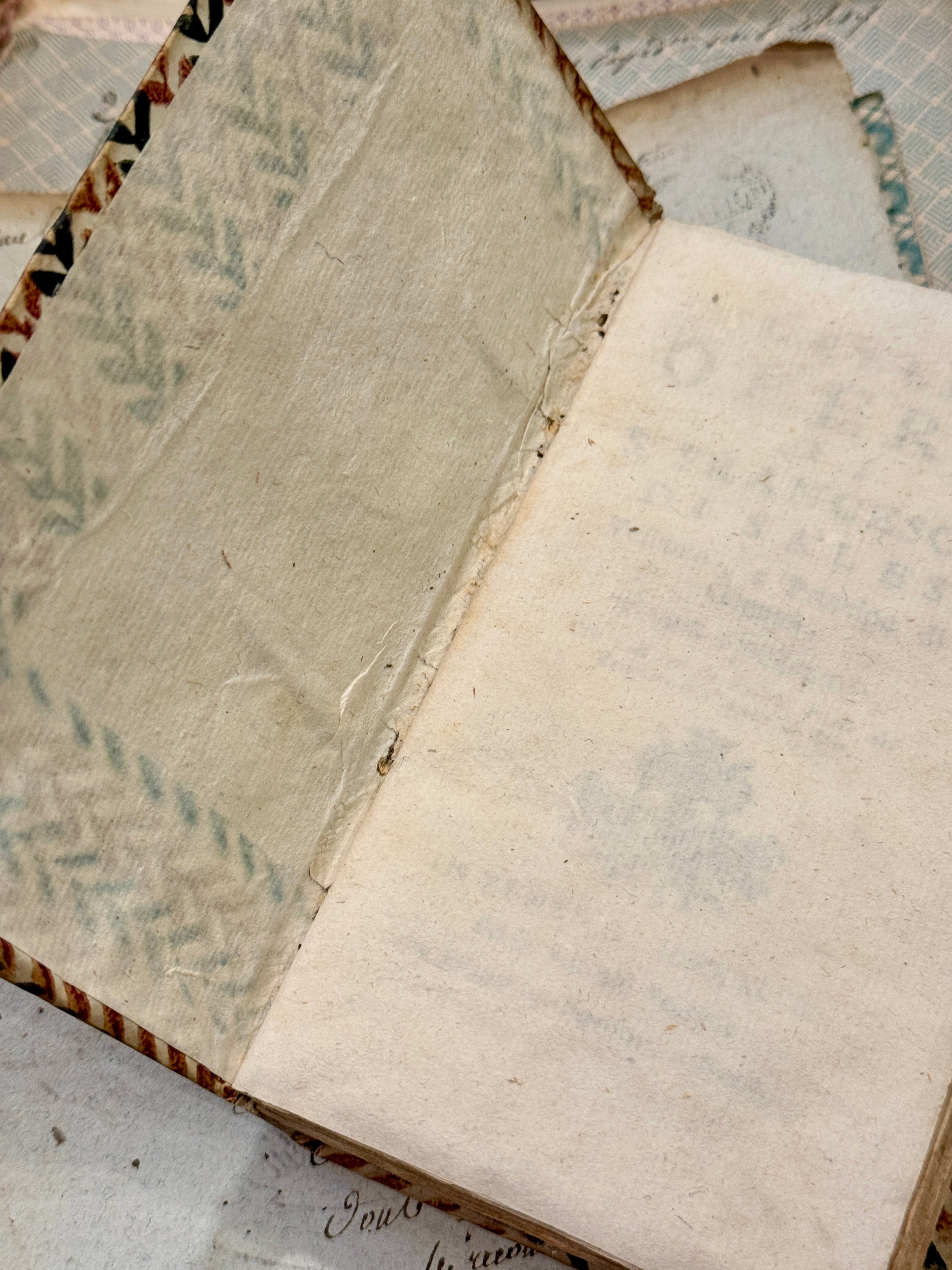 Antique Italian 1748 Papier Dominote Book